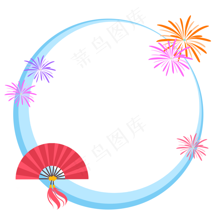中秋圆形边框