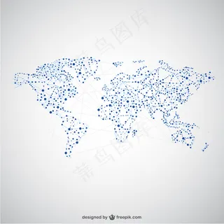世界地图全球网络设计