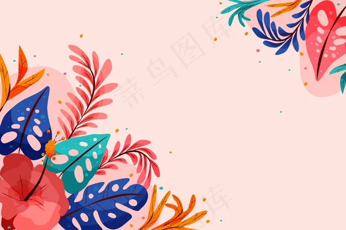 丰富多彩的夏季背景变焦eps,ai矢量模版下载