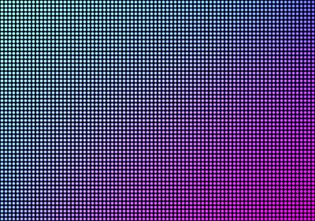 Led视频墙屏质感背景，蓝紫光二极管点阵电视面板，像素图案液晶显示屏，电视数字监视器，逼真的3d矢量插图