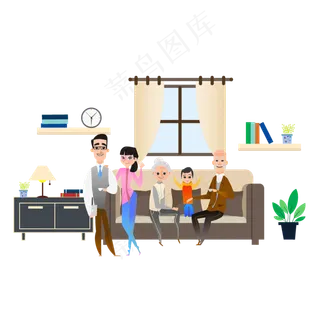 重阳节一家老小团圆场景