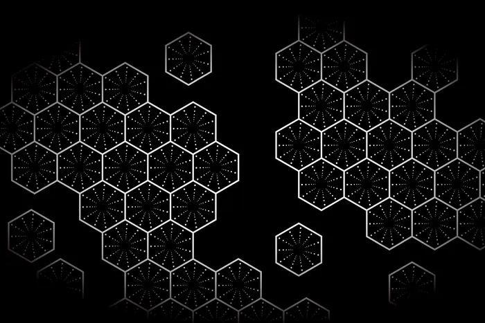 黑底白六边形eps,ai矢量模版下载