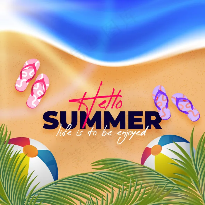 真实的夏季背景eps,ai矢量模版下载
