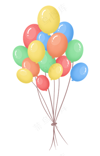 儿童节欢乐彩虹气球