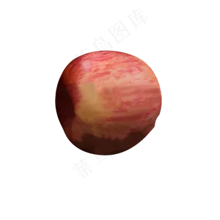 一个新鲜的红苹果