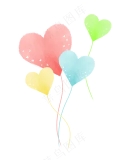 七夕爱心气球素材