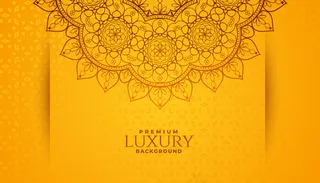 民族蔓藤风格曼荼罗图案背景