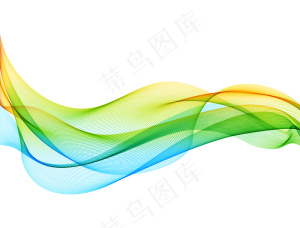 具有平滑色波的抽象背景。烟波纹线