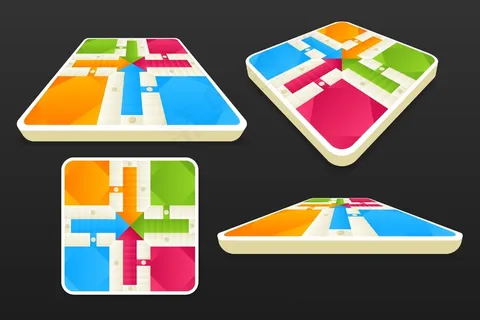 不同视角下的Ludo棋盘游戏