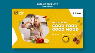 家庭烹饪横幅banner模板