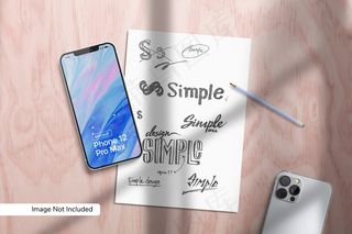 智能手机12 pro max和纸质模型样机