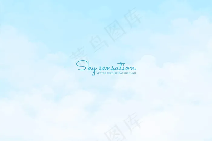 柔和颜色和手绘风格的天空背景eps,ai矢量模版下载