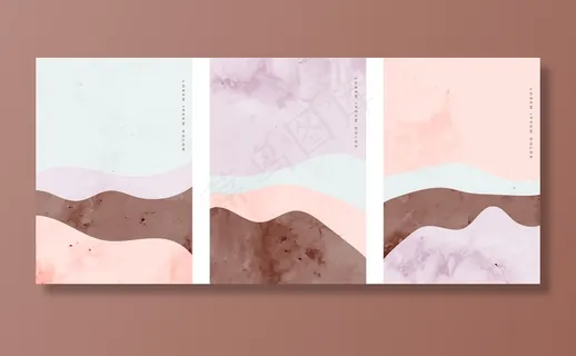 一组极简手绘的创意艺术曲线