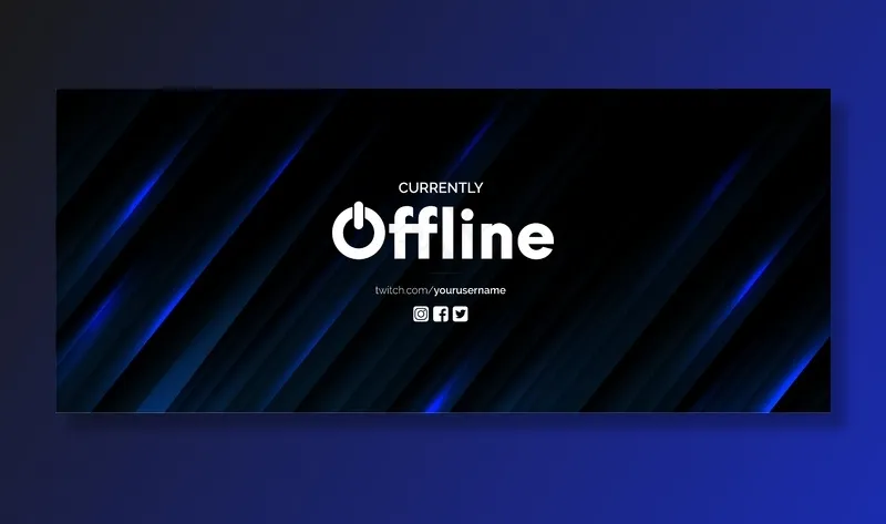 带蓝线的离线社交媒体背景eps,ai矢量模版下载