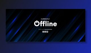 带蓝线的离线社交媒体背景