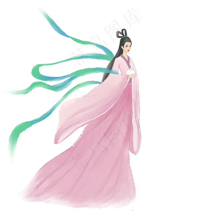 中秋节嫦娥(2000X2000(DPI:300))psd模版下载