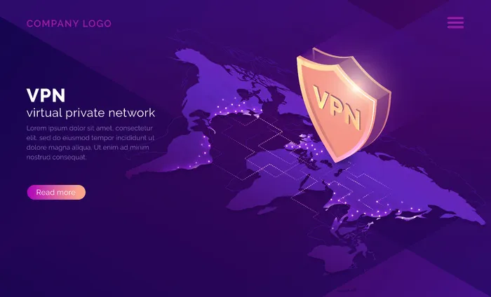 Vpn虚拟专用网等轴测登录页eps,ai矢量模版下载