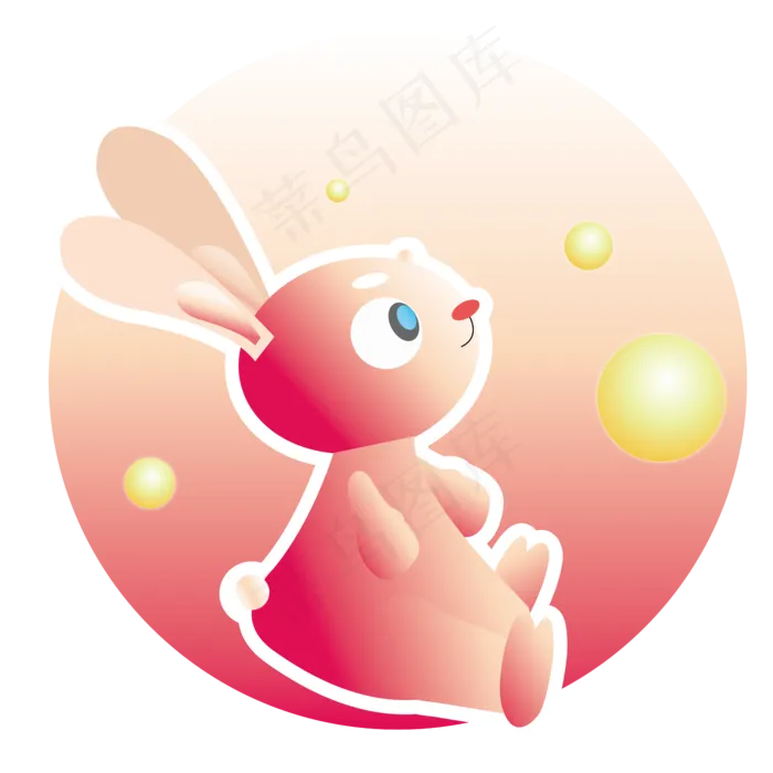 中秋节兔子玩偶玉兔(3072X4107(DPI:150))ai矢量模版下载