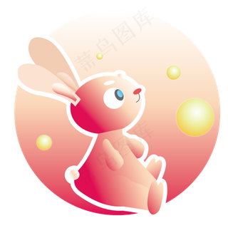 中秋节兔子玩偶玉兔