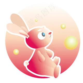 中秋节兔子玩偶玉兔 中秋节兔子玩偶玉兔