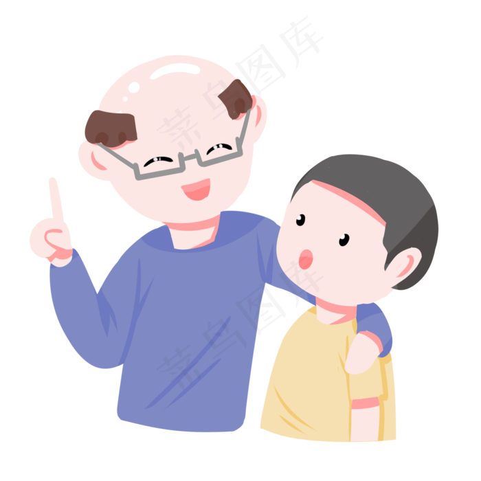 教师节老师和学生卡通人物表情包(2000X2000(DPI:300))psd模版下载
