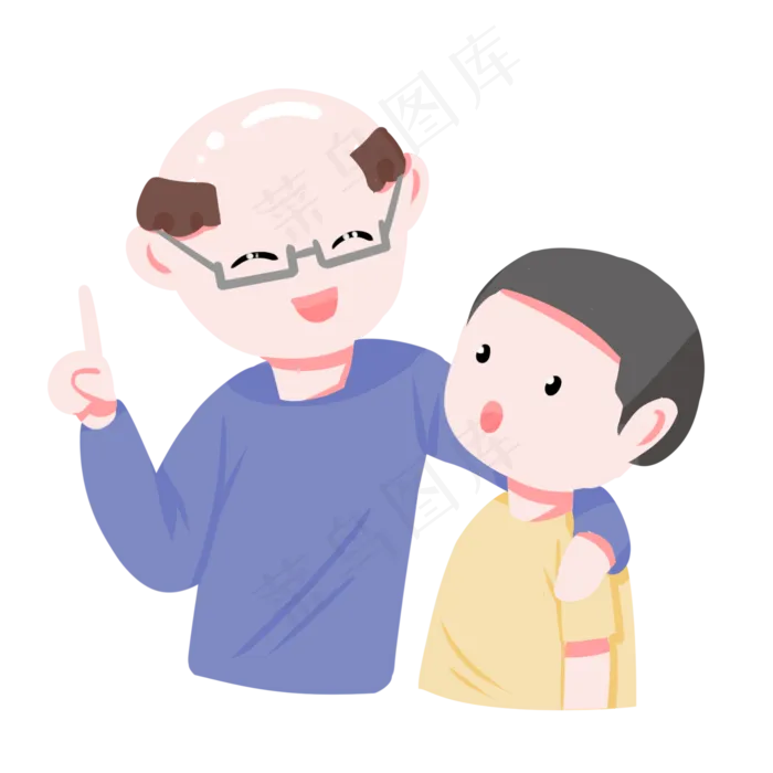 教师节老师和学生卡通人物表情包(2000X2000(DPI:300))psd模版下载