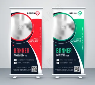 时尚的商业展台横幅banner设计