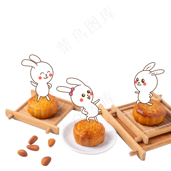 中秋节玉兔月饼(3000X3000(DPI:300))psd模版下载