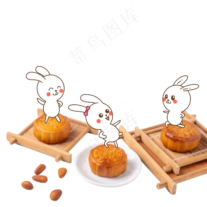 中秋节玉兔月饼(3000X3000(DPI:300))psd模版下载