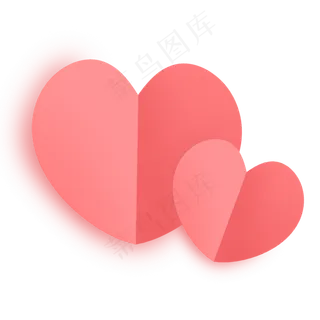粉红色温柔七夕情人节剪纸爱心
