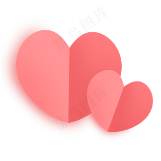 粉红色温柔七夕情人节剪纸爱心