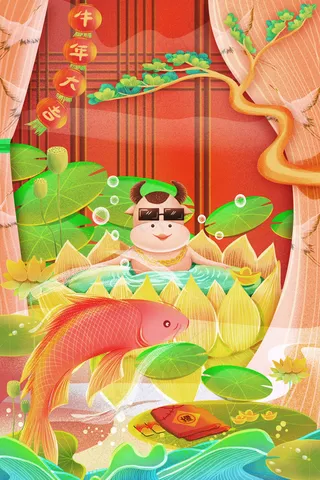 2021牛年连年有余