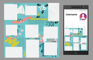 灵感来自模板社交媒体拼图模板