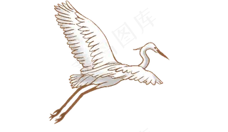 二十四节气中国风白露手绘白鹭素