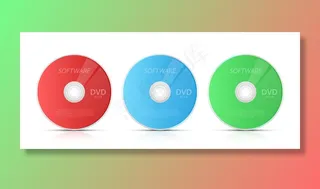 白色背景上的Cd和dvd插图