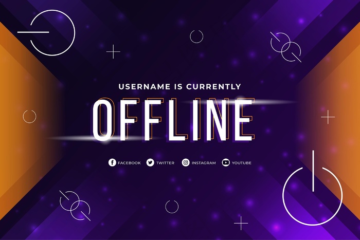 脱机twitch横幅banner模板
