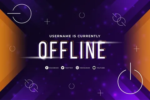 脱机twitch横幅banner模板