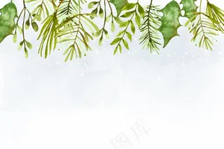 水彩画圣诞快乐墙纸