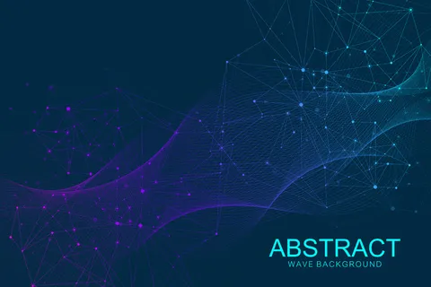 六边形线和点的抽象医学背景