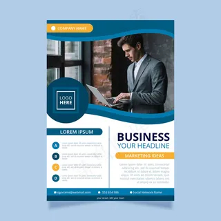 现代商务宣传单,DM传单模板