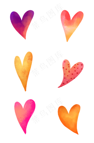 水彩爱心组图
