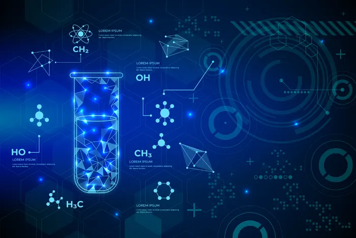 未来科学实验室背景概念
