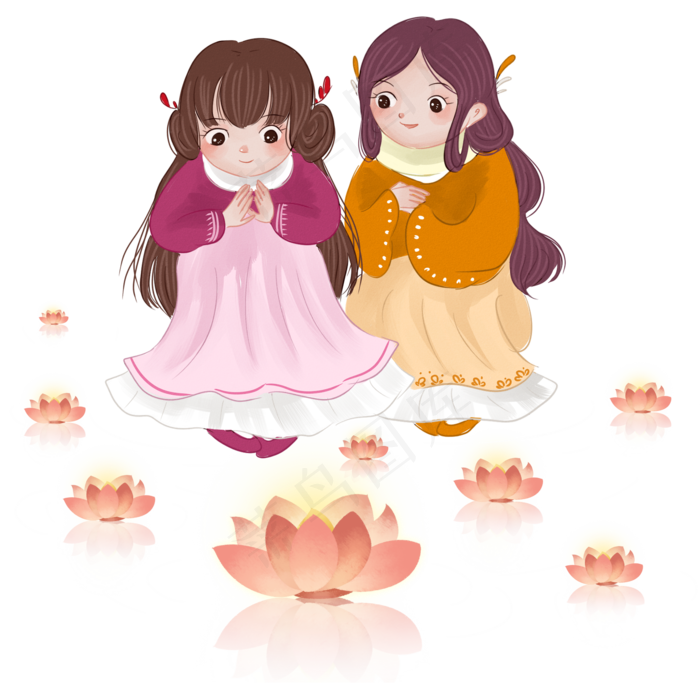 中元节鬼节新年古风中国风汉服少