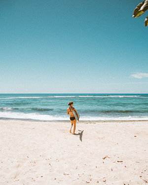 夏威夷女孩景观海滩风景