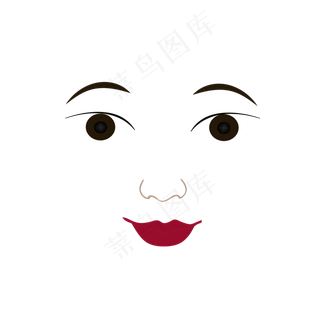 矢量卡通五官表情