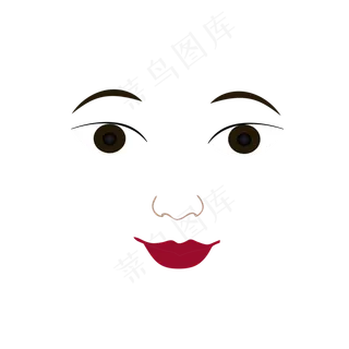 矢量卡通五官表情