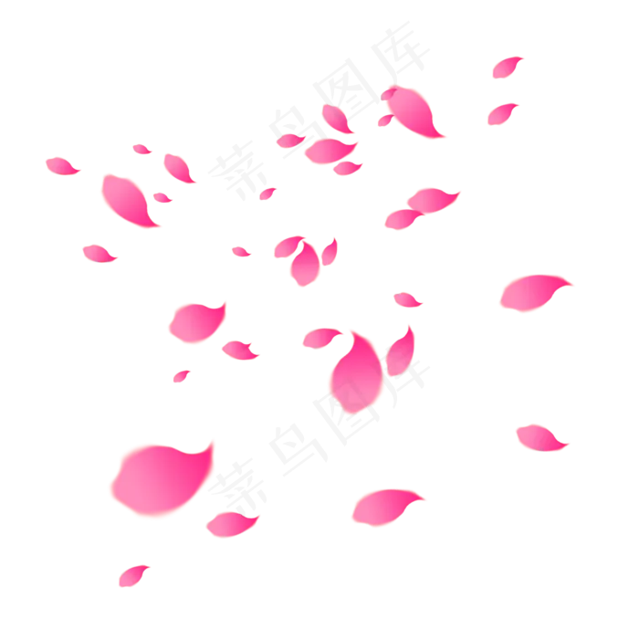 粉色玫瑰花花瓣漂浮素材(2000X2000(DPI:300))psd模版下载