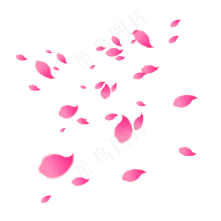 粉色玫瑰花花瓣漂浮素材