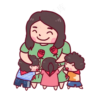 教师节快乐老师我们爱您手绘卡通