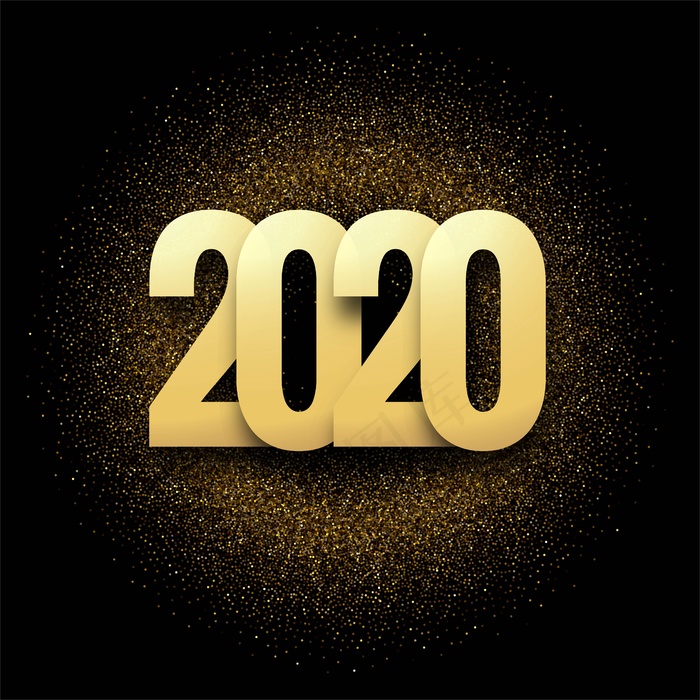 摘要2020年新年贺卡背景eps,ai矢量模版下载